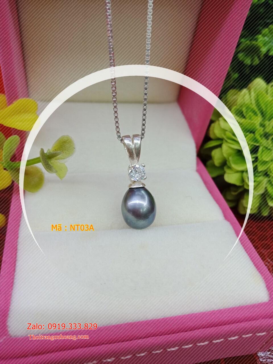 DÂY CHUYỀN VÀ MẶT DÂY CHUYỀN NGỌC TRAI NT03